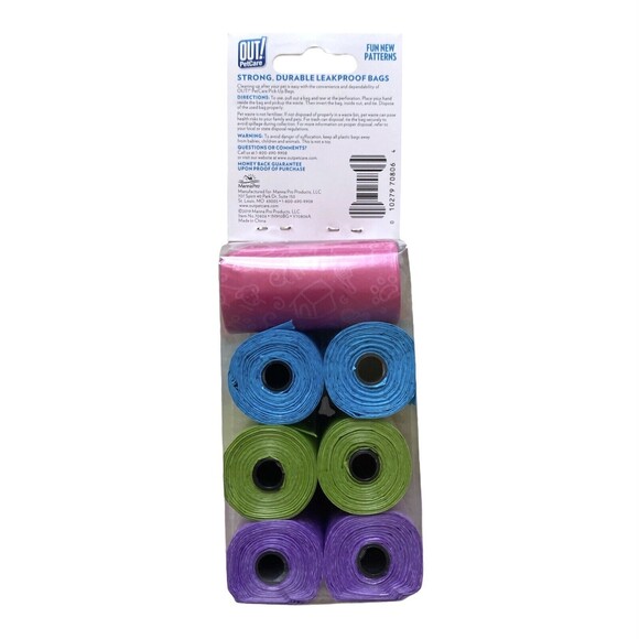 Dog Waste Bags Dog Poop Bags 8 Rolls 120 Count Out! PetCare Rainbow Pick Up NEW - Picture 2 of 6